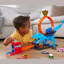 Hot Wheels - City Track Set with T-Rex Loop, Includes 1 Toy Car, Race Action