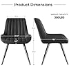 Nalupatio Modern Dining Chairs Set of 2 - Black