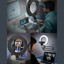 Jomihex - Overhead Tripod with Ring Light, Flexible Arm for Mobile Phones