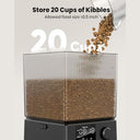 Oneisall - Automatic Cat Feeder for 2 Cats, 20 Cups Capacity, Timed Dry Food Dispenser