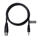 Keple 5-DIN MIDI to 3.5mm AUX cable with nickel plated connectors for stable audio connection