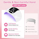 Lke - 54W UV LED Nail Lamp with 18 Beads, Auto Sensor & 3 Timer Settings