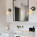 Idegu - Set of 2 Retro Vintage Wall Lights, Adjustable E27, Wooden & Metal Design