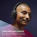 Music Sound - Basic Bluetooth Headphones with 14-Hour Battery Life, LED Indicator, AUX Input, Extendable Headband