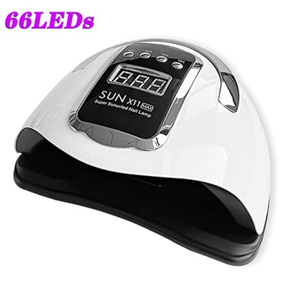 AAPIE - Portable 66 LED UV Nail Lamp 280W Gel Polish Dryer with Auto Sensor