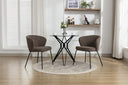 Luxury Velvet Dining Chairs Set of 2 with Swivel and Metal Legs
