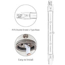Haraqi - 6 Pack Dimmable R7s Halogen Bulbs, 300W, 2700K Warm White, 4650lm