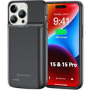Newdery iPhone 15/15 Pro Battery Case - 5000mAh USB C Charger