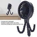 Septpenta - Rechargeable Mini Desktop Fan with Flexible Tripod, 3 Speeds, 360° Rotation, Quiet Operation