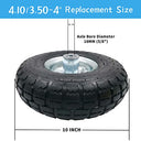 Hongfufu 10" Pneumatic Heavy-Duty Wheel For Hand Trucks & Lawn Mowers - Easy Installation
