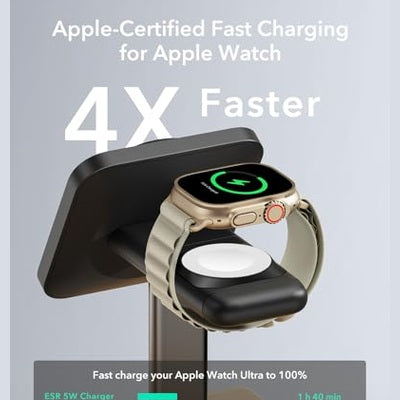 ESR - 3 In 1 Wireless Charging Station For Apple Devices, Black