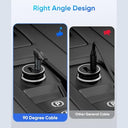 Sunguy - Coiled USB C to USB C Cable 3FT, Right Angle, 2-Pack for Android Auto