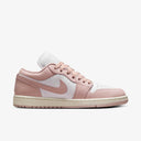 JRDN Women's Low-Top Basketball Sneaker in Pink and White
