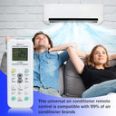 Hugwait - 1000 in 1 Universal LCD Remote for Multiple AC Brands, Easy Setup, Ergonomic Design