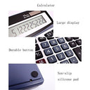 Fuyufu - 12-Digit Desktop Calculator with Dual Power, Solar & AA Battery