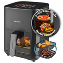 Experience the Cecotec 4L Oil-Free Air Fryer with Double Resistance, 10 cooking menus, and adjustable temperature. Perfect for healthy meals! Keywords: oil-free air fryer, Cecotec, double resistance, cooking menus