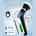 Homtronics - IPX8 Waterproof Rotating Cleaning Brush with 9 Brush Heads