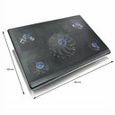 Aabcooling - NC84 Laptop Stand with 5 Cooling Fans, Blue LED Lights, Stable Design