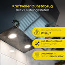 Bomann - DU 7606.1 60 cm Cooker Hood, Brushless Motor, 491 m³/h, 9 Power Levels, Angled