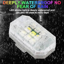 Yuragim - Pack of 4 LED Strobe Lights, USB Rechargeable, 7 Color Options