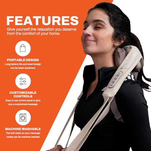 FORTHiQ - Hand-Like Neck Massager With Heat & Speed Control for Pain Relief