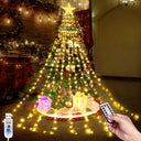 AMZ - USB Waterfall Christmas Lights, 6.6 Ft 198 LEDs with Remote