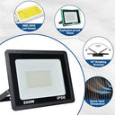 Niserelesa - 200W IP66 Waterproof LED Floodlight, 20000 LM Cool White