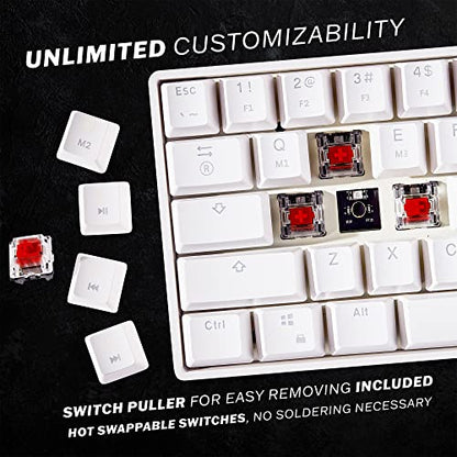 GK61 - 60% Mechanical Gaming Keyboard | 61 RGB Backlit Keys | Hotswap Brown Switches