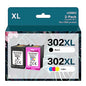 Jorbo - 302XL Compatible Ink Cartridges for HP, Black & Color, High Yield