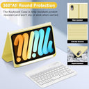 Boriyuan - Detachable Wireless Bluetooth Keyboard Case with Pencil Holder for iPad mini 7th/6th Gen