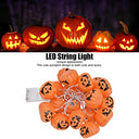 Pilipane - 20LED Pumpkin String Lights, 8ft Length, Perfect for Halloween Decor