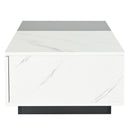 MURUL Marble Effect Veneer Two Door Coffee Table