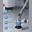 Kimeetol - Upgraded Cordless Electric Spin Scrubber with 8 Brush Heads & Extension Handle