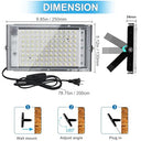 Createstar - 100W LED Flood Light, 8000LM, IP66 Waterproof, 2 Pack