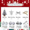 Koiueyw - Mini Prelit Christmas Tree, Snow Flocked, Perfect for Tabletop Decor