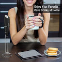 Simpletaste - Handheld Electric Milk Frother with Stainless Steel Whisk & Stand for Creamy Lattes