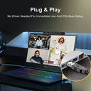 Wo-We - 1080P Face Recognition Webcam with Privacy Switch & Dual Microphones