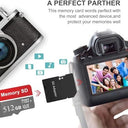 LNFHHFEC 512GB microSDXC Card in gold color, ideal for photography and videography