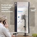 Onkron - Adjustable Monitor Arm for 13-34" Screens, VESA Compatible, 8 kg Capacity