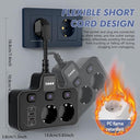 Bochlion - Power Strip with USB, 2 Outlets, Independent Switches & Night Light