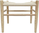 WNJAPAN Nordic Wooden Paper Cord Ottoman Chair - Natural
