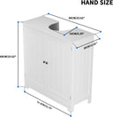 Lucn Pedestal Bathroom Cabinet White