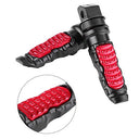 Ymiko - Aluminium Motorbike Pedals with Non-Slip Ergonomic Design, 8mm Hole, Universal Fit