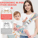 Excefore - Ergonomic Toddler Carrier for Newborn to 36 Months, Adjustable, Portable, Thick Sling (Pink Leaves)