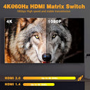Tendak - 4K HDMI Matrix 3x2 Switch with Optical SPDIF & IR Remote Control