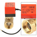 Walfront - DC 12V Motorized Brass Ball Valve, G1-1/2 DN40, 1.6MPa for AC & Plumbing
