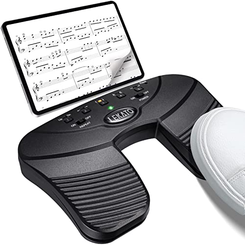 LEKATO - Wireless Bluetooth Page Turner Pedal for iPad and Tablets