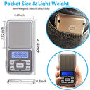 Wowohe - Portable Pocket Scale 500g Capacity, High Precision LCD Display