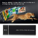 Aihg - Aluminum M.2 NVME SSD Enclosure, USB 3.1 Gen 2, Type C & USB A Cables