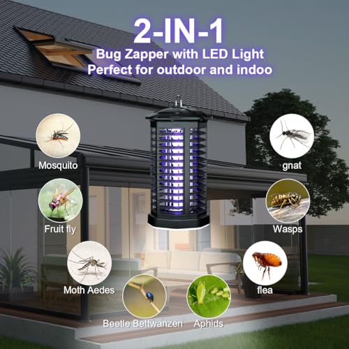 Bug Zapper - Powerful Electric Mosquito Zapper with LED Light for Indoor Use